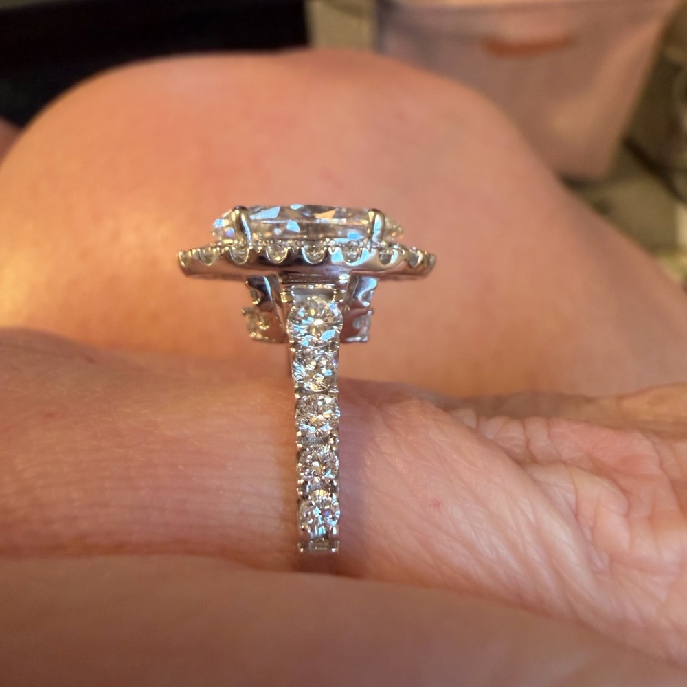 14k White Gold 4.80 CTW Lab Grown Diamond Ring - Picture 9 of 9